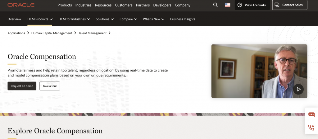 Oracle compensation management