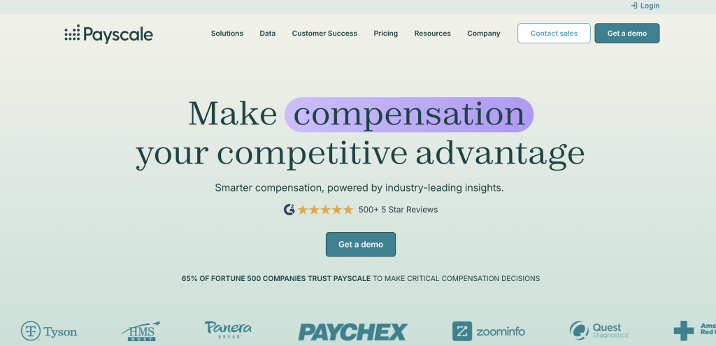 Payscale compensation management